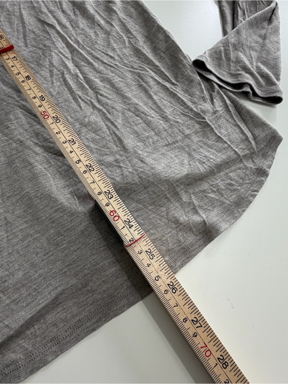 Lafayette 148 New York V-Neck Long Sleeve Top in Gray Size Large Minimalist - Picture 9 of 13